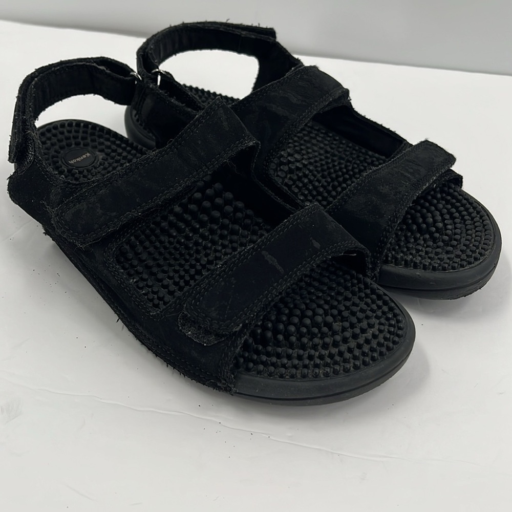 Kenkoh Massage Sandals Black Therapeutic Arch Support Reflexology Happy Feet